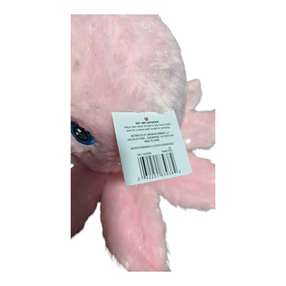 Stuffed Animals Pink & White Plush Octopus Toymazing New With Tag Plushie - Picture 9 of 11